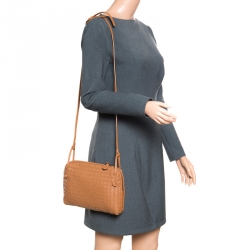 مملوكة مسبقًا Bottega Veneta Brown Intrecciato Leather Nodini Shoulder Bag