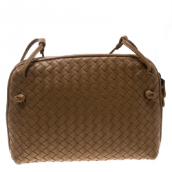 مملوكة مسبقًا Bottega Veneta Brown Intrecciato Leather Nodini Shoulder Bag