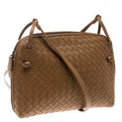 مملوكة مسبقًا Bottega Veneta Brown Intrecciato Leather Nodini Shoulder Bag