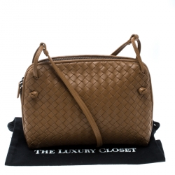 مملوكة مسبقًا Bottega Veneta Brown Intrecciato Leather Nodini Shoulder Bag
