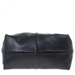 Pre Owned Bottega Veneta Black Large Brick Cervo Top Handle Bag