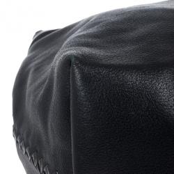 Pre Owned Bottega Veneta Black Large Brick Cervo Top Handle Bag