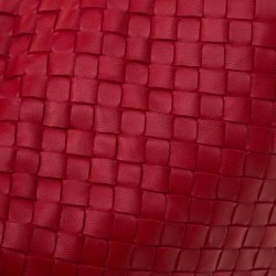 Pre Owned Bottega Veneta Red Intrecciato Leather Hobo