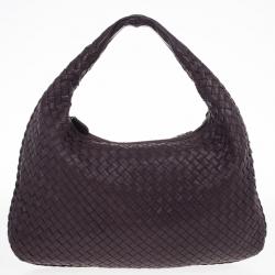 مملوكة مسبقًا Bottega Veneta Maroon Intrecciato Nappa Hobo