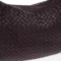 مملوكة مسبقًا Bottega Veneta Maroon Intrecciato Nappa Hobo