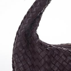 مملوكة مسبقًا Bottega Veneta Maroon Intrecciato Nappa Hobo