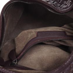 مملوكة مسبقًا Bottega Veneta Maroon Intrecciato Nappa Hobo