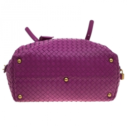 مملوكة مسبقًا Bottega Veneta Purple Intrecciato Leather Montaigne Satchel