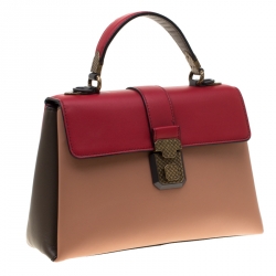 Pre Owned Bottega Veneta Multicolor Leather Small Piazza Top Handle Bag