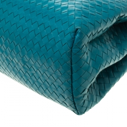 Pre Owned حقيبة يد بوتيغا فينيتا روما صغيرة حواف جلد ثعبان جلد انترشياتو برتقالية