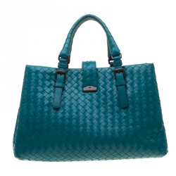 Pre Owned حقيبة يد بوتيغا فينيتا روما صغيرة حواف جلد ثعبان جلد انترشياتو برتقالية