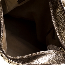 Pre Owned Bottega Veneta Metallic Gold Leather Illusion Hobo 