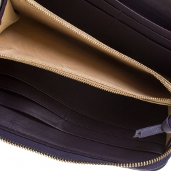 Pre Owned محفظة بوتيغا فينيتا سحاب ملتف جلد انترشياتو بنفسجية