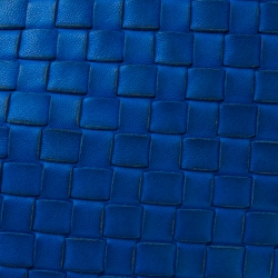 Pre Owned Bottega Veneta Blue Intrecciato Leather Nodini Crossbody Bag