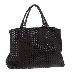Pre Owned Bottega Veneta Brown Liquid Intrecciato Tote