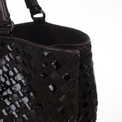 Pre Owned Bottega Veneta Brown Liquid Intrecciato Tote