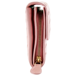 Pre Owned محفظة بوتيغا فينيتا كونتيننتال جلد نابا إنترشياتو وردية