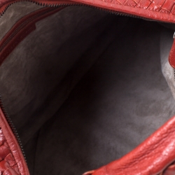 Pre Owned Bottega Veneta Marron Pleated Leather Large Veneta Hobo
