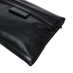 Pre Owned Bottega Veneta Black Leggero Leather Pouch