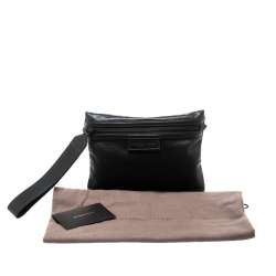 Pre Owned Bottega Veneta Black Leggero Leather Pouch