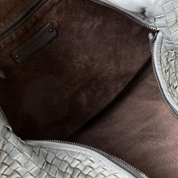 Pre Owned Bottega Veneta Grey Intrecciato Leather Maxi  Hobo