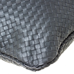 Pre Owned Bottega Veneta Grey Intrecciato Leather Maxi  Hobo