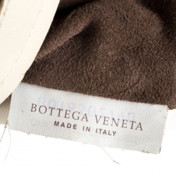 Pre Owned Bottega Veneta Beige Lizard Flap Clutch