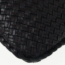 Bottega Veneta Black Textured Intrecciato Hobo