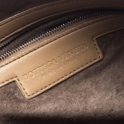 Pre Owned Bottega Veneta Beige Intrecciato Leather Nodini Crossbody Bag