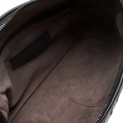 Pre Owned Bottega Veneta Dark Brown Intrecciato Leather Nodini Crossbody Bag