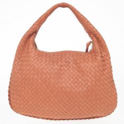 Pre Owned Bottega Veneta Pink Intrecciato Hobo