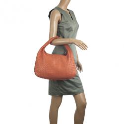 Pre Owned Bottega Veneta Pink Intrecciato Hobo