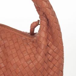 Pre Owned Bottega Veneta Pink Intrecciato Hobo