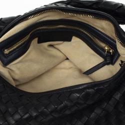 Pre Owned Bottega Veneta Black Intrecciato Hobo
