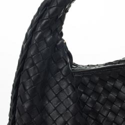 Pre Owned Bottega Veneta Black Intrecciato Hobo