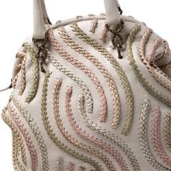 Pre Owned Bottega Veneta Multicolor Pleated Leather Veneta Satchel