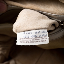 Pre Owned Bottega Veneta Multicolor Pleated Leather Veneta Satchel