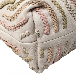 Pre Owned Bottega Veneta Multicolor Pleated Leather Veneta Satchel