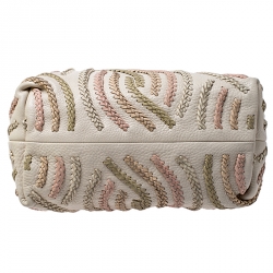 Pre Owned Bottega Veneta Multicolor Pleated Leather Veneta Satchel