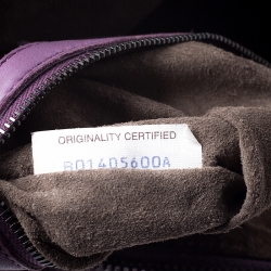 Pre Owned Bottega Veneta Purple Intrecciato Leather Nodini Crossbody Bag