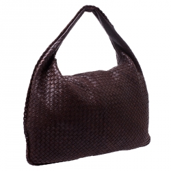 مملوكة مسبقًا حقيبة يد هوبو بوتيغا فينيتا  ماكسي فينيتا جلد أنترشياتو بنيه داكنة