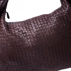 مملوكة مسب قًا حقيبة يد هوبو بوتيغا فينيتا  ماكسي فينيتا جلد أنترشياتو بنيه داكنة