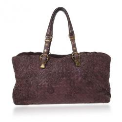 Pre Owned Bottega Veneta Brown Cornely Tote