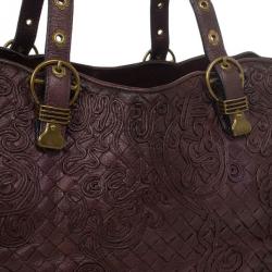 Pre Owned Bottega Veneta Brown Cornely Tote