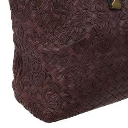Pre Owned Bottega Veneta Brown Cornely Tote
