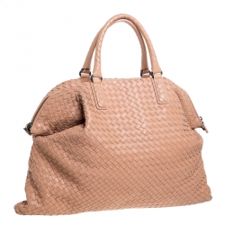 مملوكة مسبقًا Bottega Veneta Beige Intrecciato Leather Convertible Tote