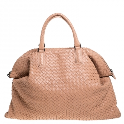 مملوكة مسبقًا Bottega Veneta Beige Intrecciato Leather Convertible Tote