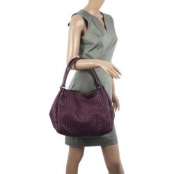 Pre Owned Bottega Veneta Corot Intrecciato Nappa Parachute Bag