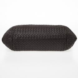 Pre Owned Bottega Veneta Brown Leather Woven Leather Large Capri Tote