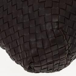 Pre Owned Bottega Veneta Brown Leather Woven Leather Large Capri Tote